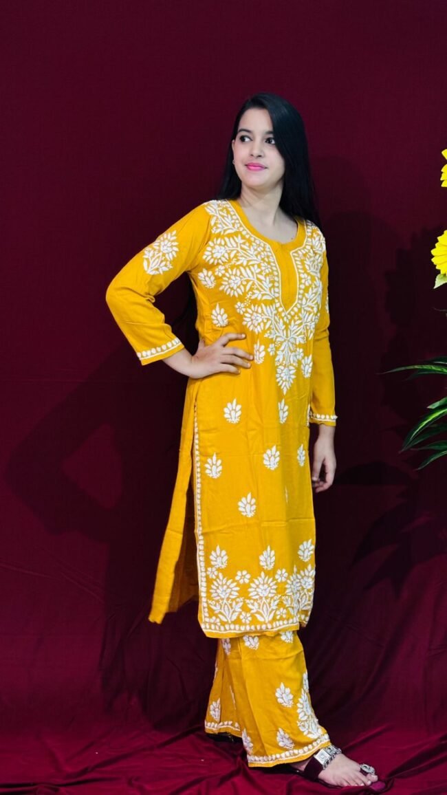 Yellow co-ord  set Modal fabric