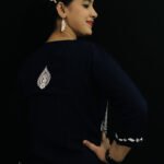 Navy Blue Quraishiya Kurti 3D Ghasspatti work - Image 3