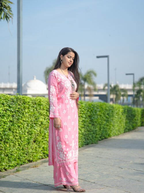 Pink Modal Plazzo set Dyeable