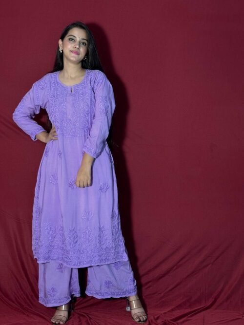 Lavender Modal Fabric co-ord set 7D work